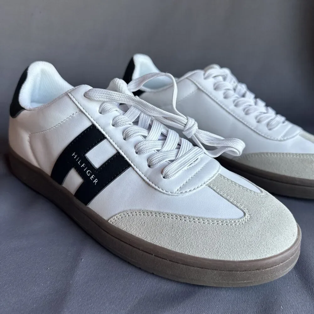 Tommy Hilfiger 11 M Logo Skater  Men’s Shoes Skateboarding White Leather TMLERGE